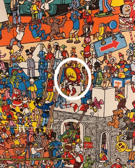 wheres wally advent calendar the clock